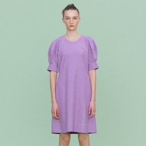 Volume Short Sleeved Mini Dress_PURPLE