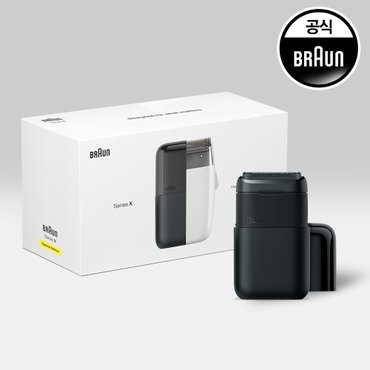 BRAUN [브라운] 휴대용 전기면도기 시리즈X 2.0 M1012 BLACK + 전용 기프팅 패키지