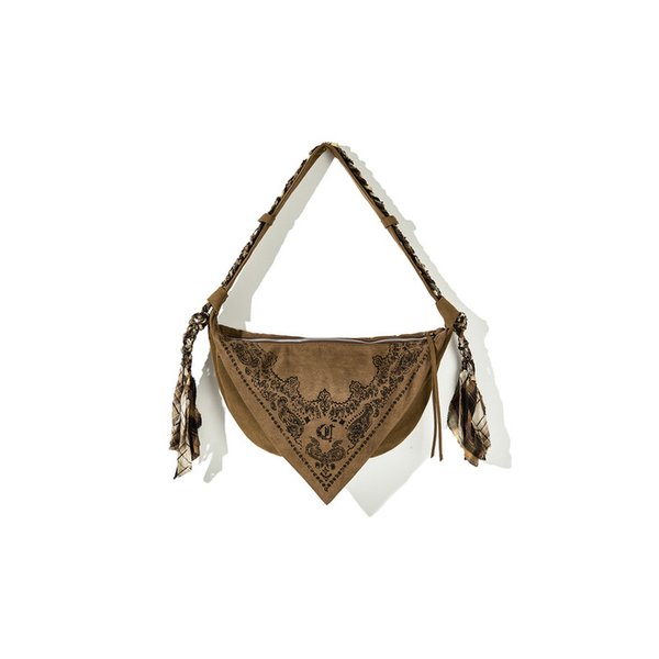 RUSTIC STRAP BANDANA HOBO BAG_BR