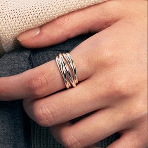 [~9/27 헤어핀 증정]layered wave ring