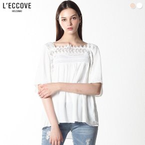 [레코브(LECCOVE)] 프리 레이스 블라우스