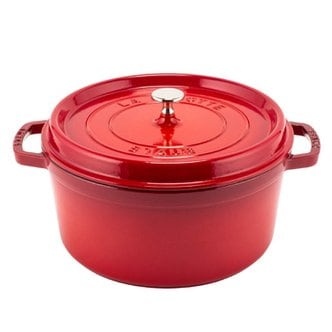  Staub 28cm 1102806 Rund Brater cherry [] [스토우브] 피코 코콧 라운드 체리레드 양손 냄비