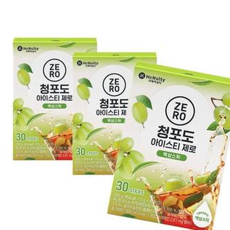  맥널티 제로 칼로리 아이스티 액상스틱 13g 30개입 x 3 총 90개입 청포도