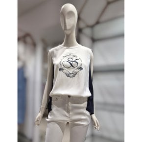 민소매 프린트 쉬폰 블라우스SGBAF2485