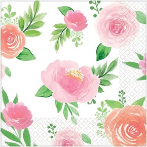 영국직구 엠스캔  꽃무늬 베이비 샤워 일회용 냅킨(16팩)