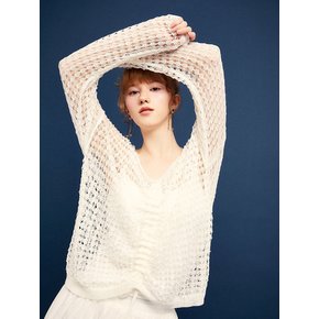 Ruched Lace Oversized Knit