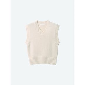 cosy knit vest_cream