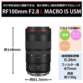 캐논 카메라 렌즈 RF100mm F2.8 L 매크로는 USM (캐논 RF/싱글 포커스 렌즈)