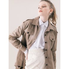 LAMBSKIN TRUCKER TRENCH JACKET-BG