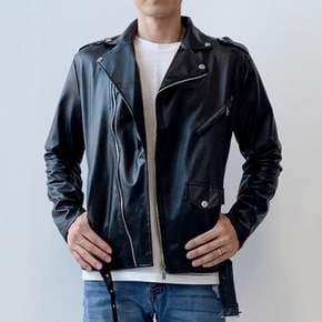 가죽자켓 레더JK 재킷 점퍼 남자 인조 라이더 간절기 패션 코디룩