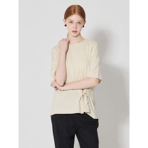 라운드 허리 부분스트링 반팔 티셔츠 택가격 89000원_P400816229