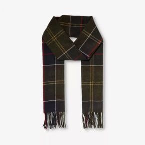 5451404 BARBOUR Galingale tartan-pattern knitted scarf