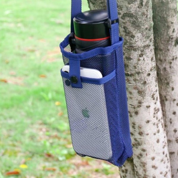 [옷자락] 남녀 공용 운동 스포츠 등산 메쉬 스트랩 물병 파우치