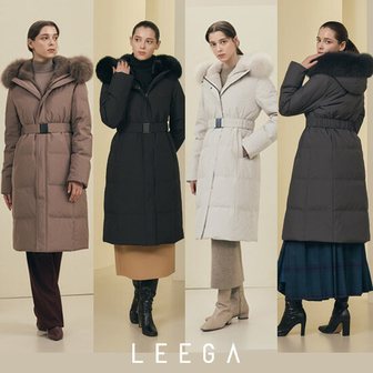 리가 25FW 최신상 리가 풀스킨 밍크 폭스 콤비 구스다운