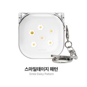 (갤럭시 버즈2/버즈2프로/버즈FE)투명케이스 Galaxy Buds FE/buds 2/buds 2pro/Liv 스마일데이지