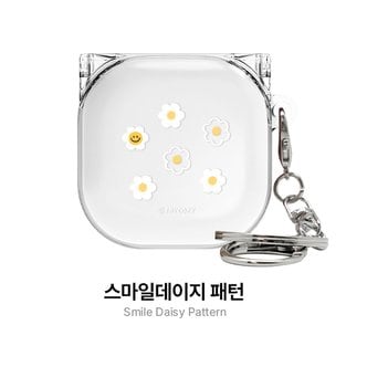  (갤럭시 버즈2/버즈2프로/버즈FE)투명케이스 Galaxy Buds FE/buds 2/buds 2pro/Liv 스마일데이지