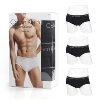 Calvin Klein CK 남성 언더웨어 코튼 클래식 브리프 블랙 3장세트 NB3999-001