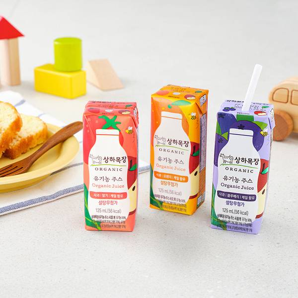 상하목장 유기농 주스 125ml 혼합세트 24팩