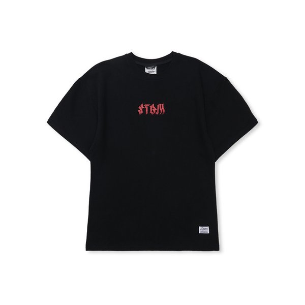 Bold Back Semi-oversized T-shirts Black