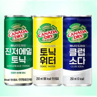 셀러허브 캐나다 진저에일/토닉워터/클럽소다 250ml x 30캔 택1 (S15832201)