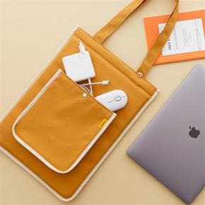 [퍼니메이드] 캔버스 스트랩 노트북 가방 파우치 - 15인치 (S7053795)