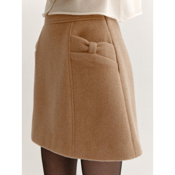 [캐시미어]Ribbon Pocket Mini Skirt(3color)