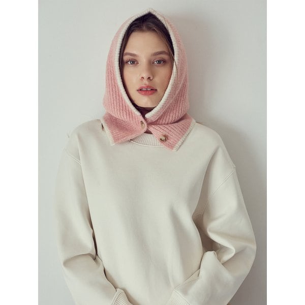 [RCFUA78PK] 니트 버튼 바라클라바 PINK