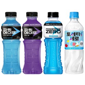 [한번에먹자] 파워에이드 600ml 3종(블루5+퍼플5+제로5)+토레타 제로 500ml 5페트, 총 20페트