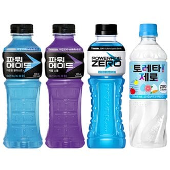  [한번에먹자] 파워에이드 600ml 3종(블루5+퍼플5+제로5)+토레타 제로 500