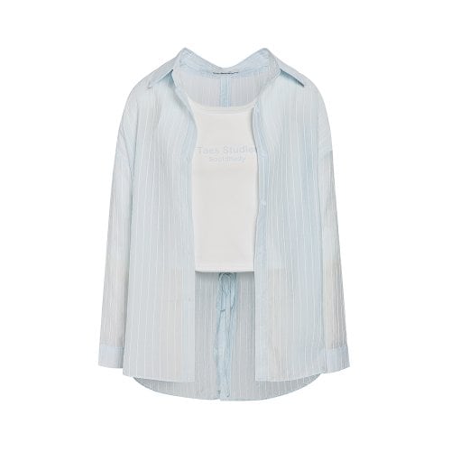 JJ지고트 [SET] 썸머 시스루 스트라이프 셔츠블라우스 GS5N0BL521