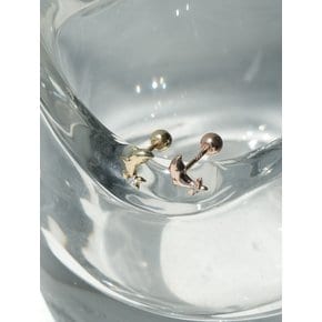 14k dolphin cubic piercing