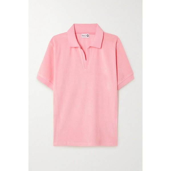 훈자 지 로고 자수 코튼 테리 폴로 티셔츠 46376663162934050