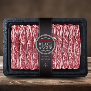 인정식탁 [냉동][리얼블랙] 블랙앵거스 LA갈비 2.4kg 선물세트 / 척숏립(미국산 초이스등급)