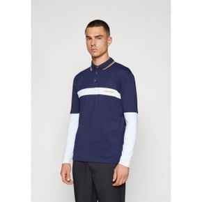 5064376 Calvin Klein HUBBARD LONGSLEEVE HYBRID - Polo shirt evening blue 105700320