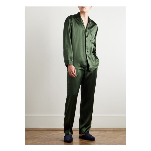 Silk-Satin Pyjama Set 그린 1647597354585382