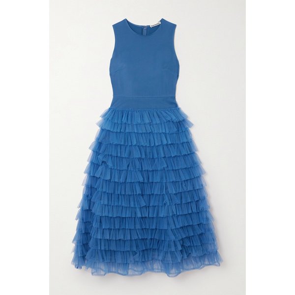 몰리 고다드 테레사 러플 튤 미디 드레스 블루 1647597325620802