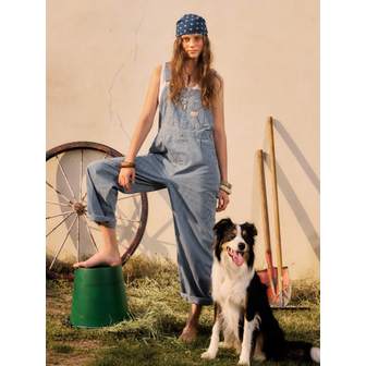 후아유 Cool Denim Overalls WHTJE2452F