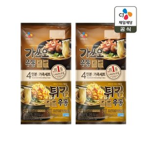CJ제일제당 가쓰오 우동(2인)+튀김우동(2인) x2개