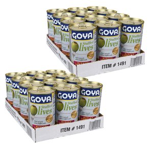 Goya Manzanilla Olives 고야 만자닐라 올리브 스터피 앤초비 멸치 5.25oz 24팩