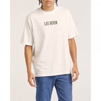 이스퀘어 3896573 Lee Column Baggy Recycled Cotton Tee - Vintage White