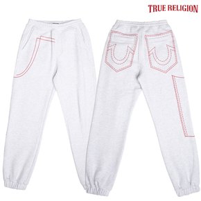 [TRUE RELIGION] 저지 조거 팬츠 화이트멜란지