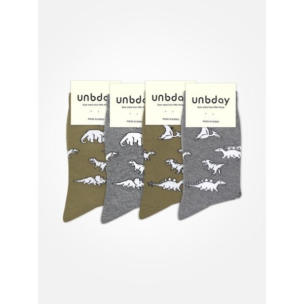 남녀공용 공룡 패턴 삭스