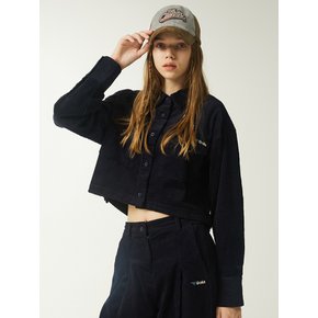 W CORDUROY CROP SHIRTS [2 COLOR]