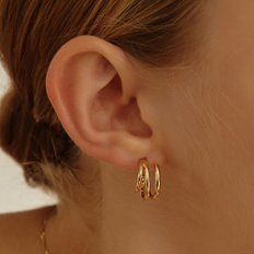 [silver925]triple unbalance earring