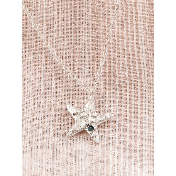 925silver Midnight starfish Necklace