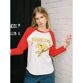 PAMELLICA RAGLAN T SHIRT_RED (2 SIZES)