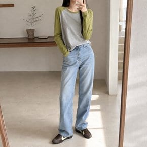 토미 여리핏 코튼 무지 기본 컬러블록 나그랑 긴팔 티셔츠 봄 가을 래글런