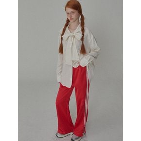 Side Lace Track Pants_Red