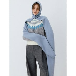 cashmere blend balaclava muffler knit acc (blue)