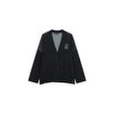 ARMANI EXCHANGE AX 여성 배색 리브드 이지 가디건-블랙(A424132004)